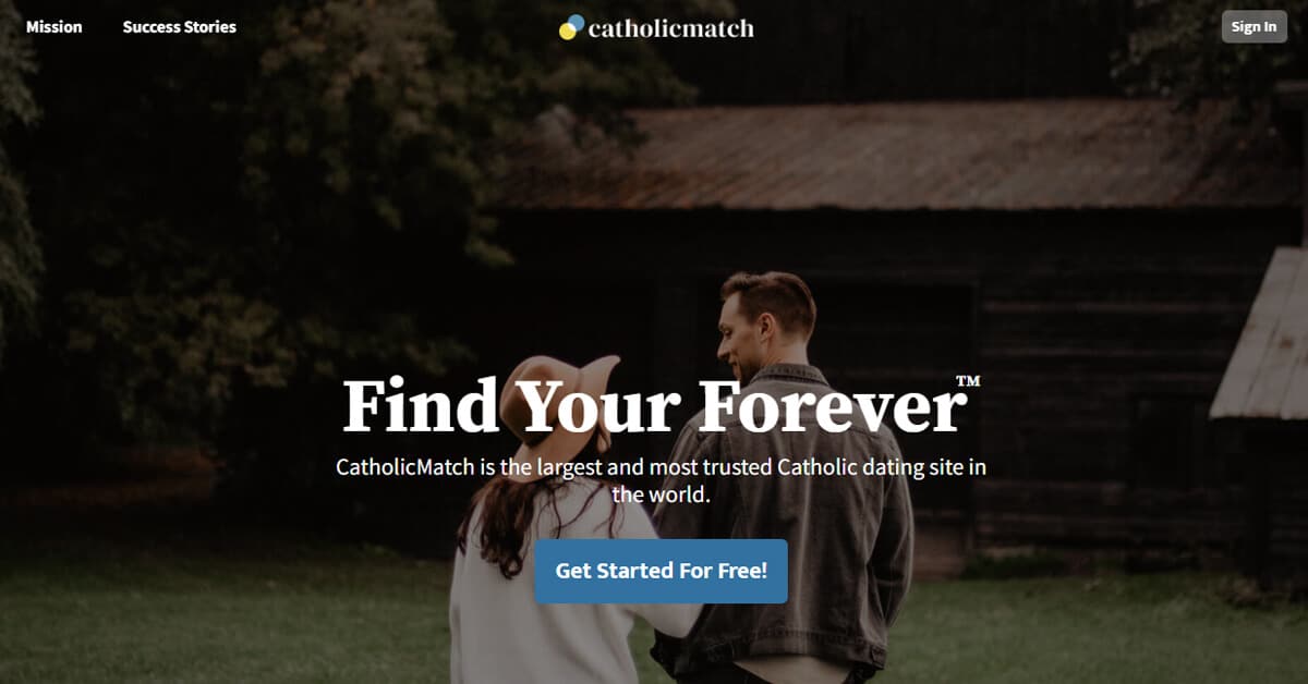 CatholicMatch Homepage Screenshot