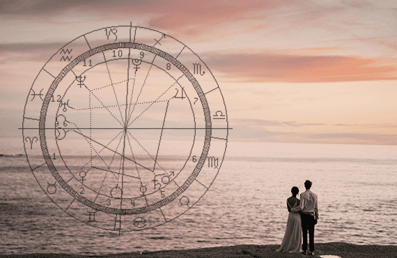 Couple finding love through astrological compatibility