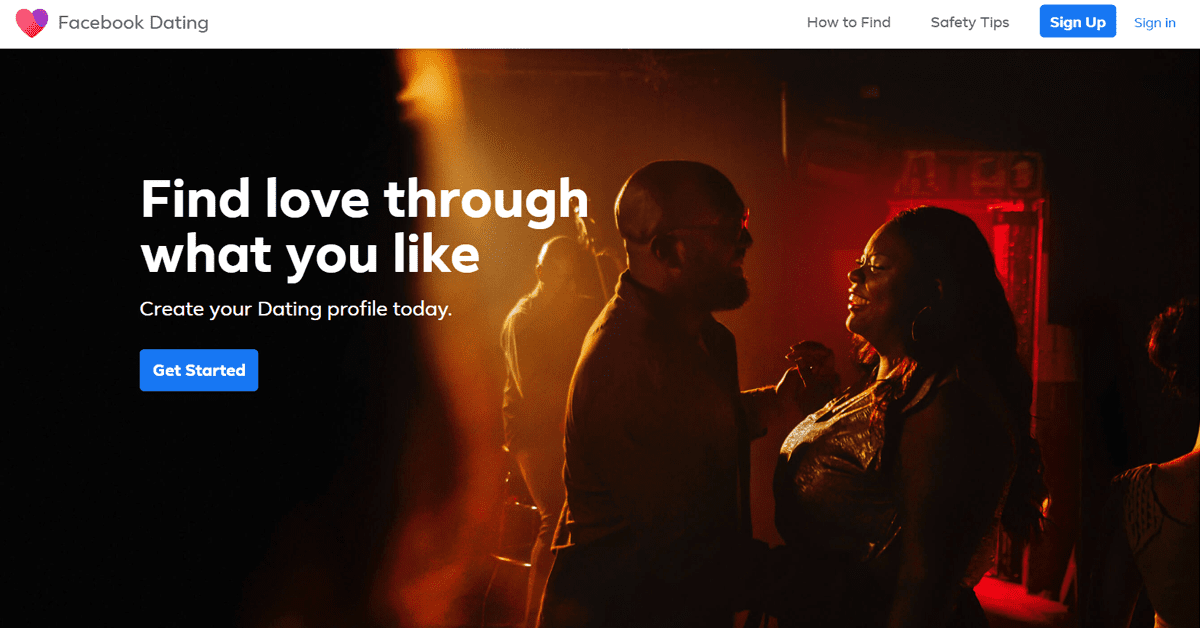 Facebook Dating Homepage Screenshot