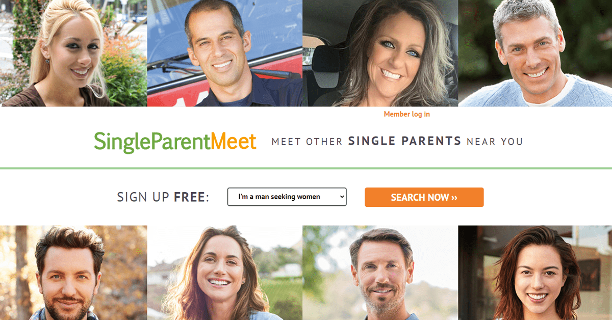 SingleParentMeet Homepage Screenshot