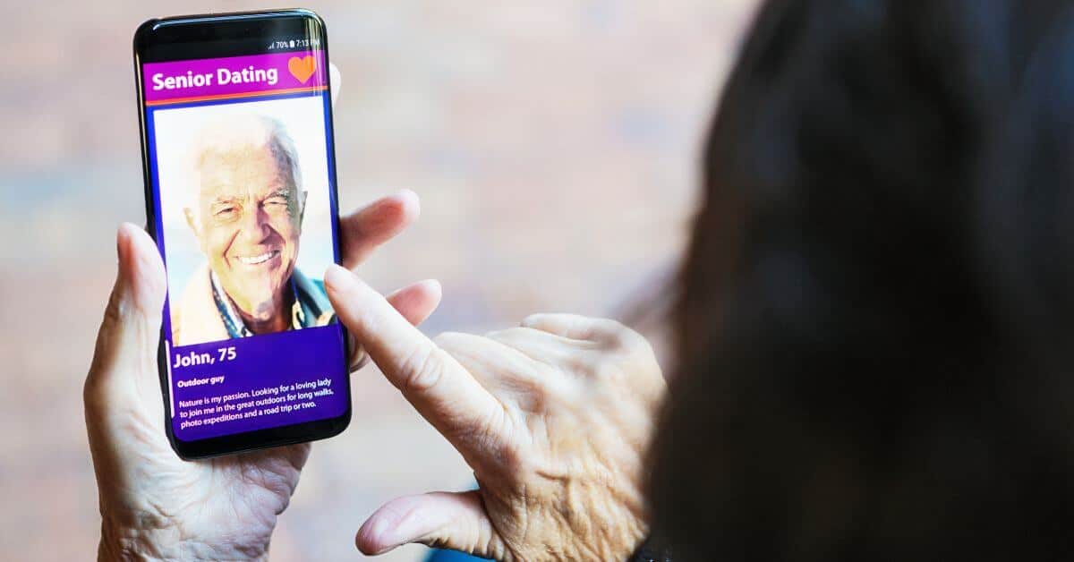 Senior dating app mobile screenshot