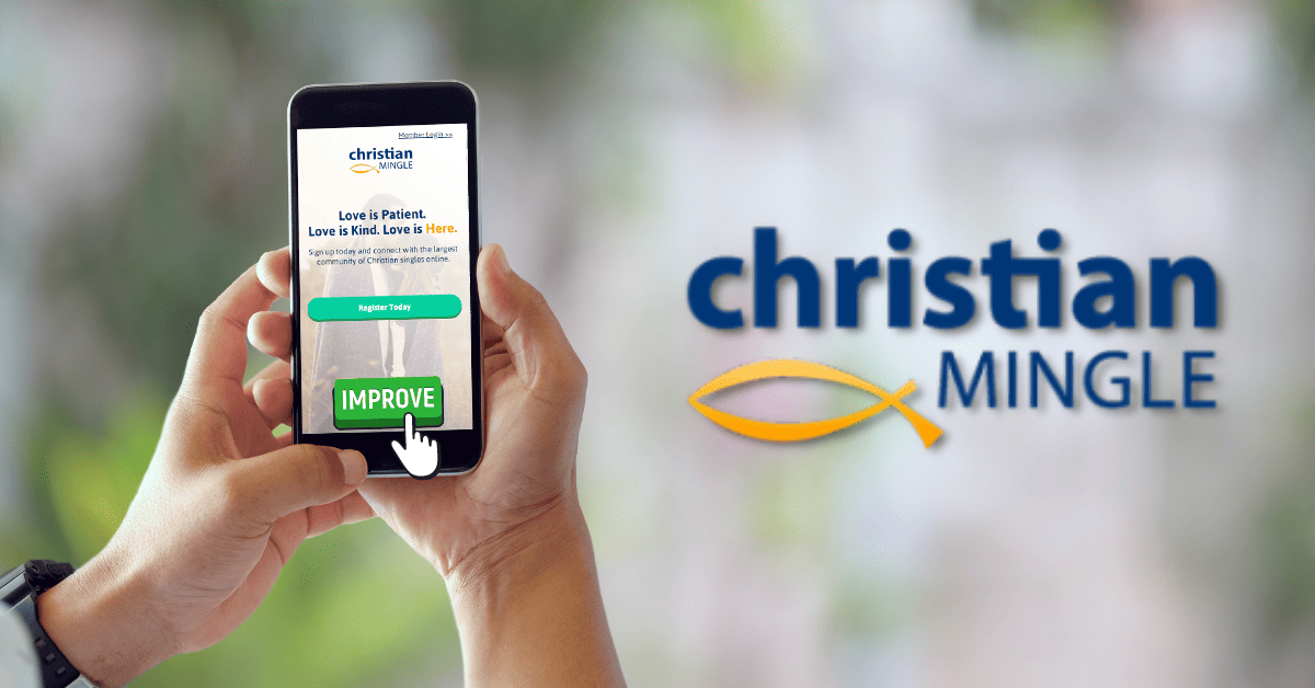 Christian Mingle Dating App - Hands Holding Mobile