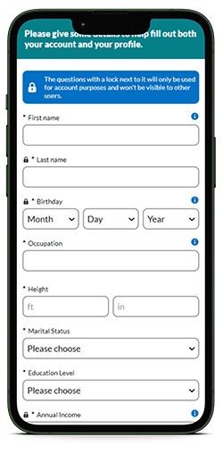 eharmony - Step 3 Mobile image eharmony sign up - Step 3