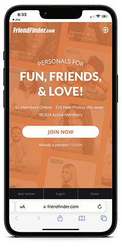 FriendFinder.com - Step 1