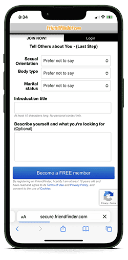 FriendFinder.com - Step 3