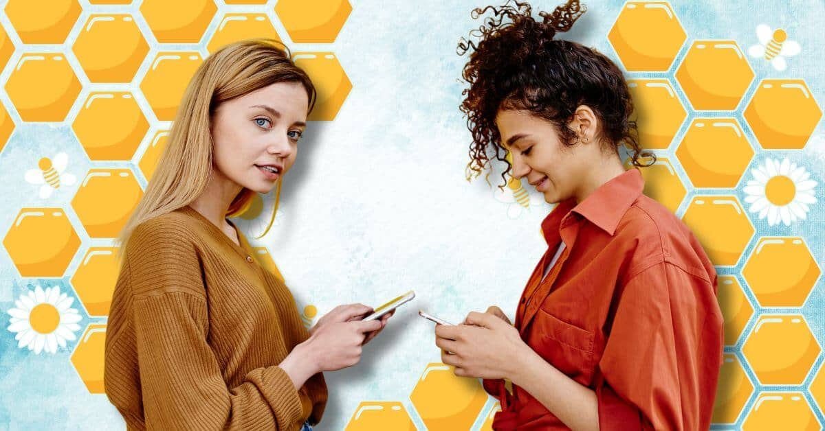 Two women talking on Bumble BFF
