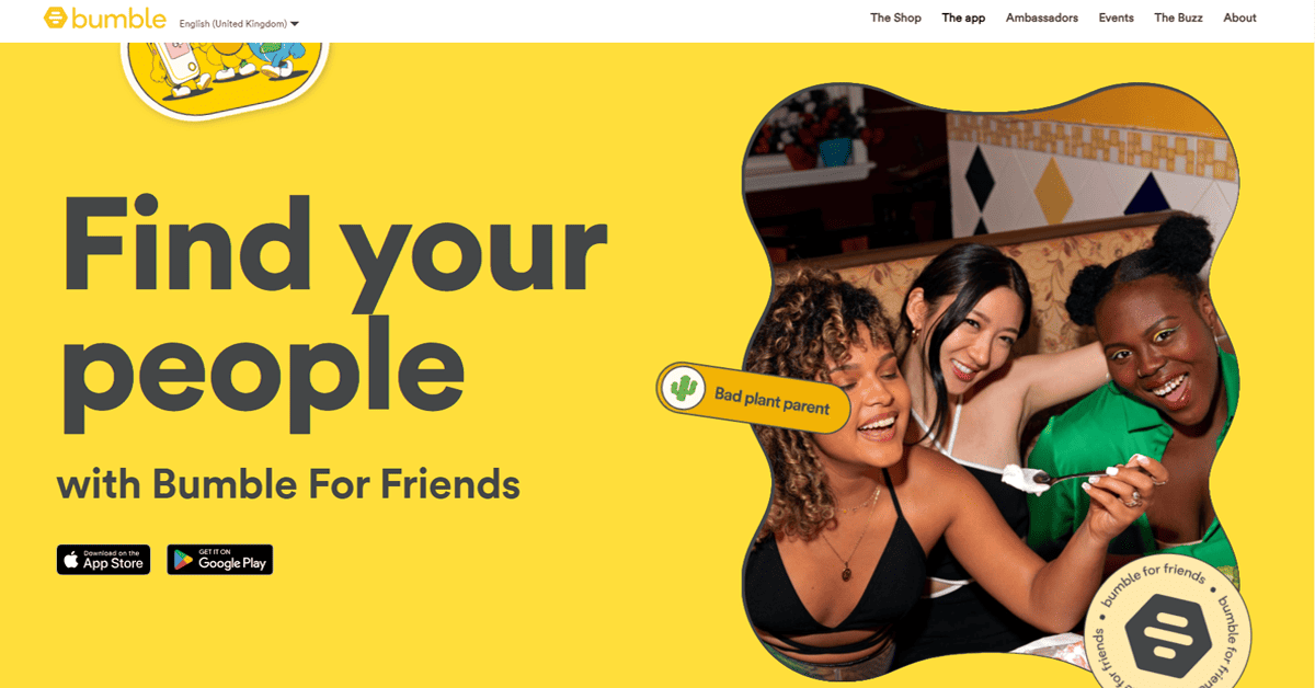 Find New Friends With Bumble For Friends App