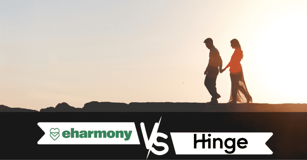 Couple Walking at Sunset eharmony vs Hinge