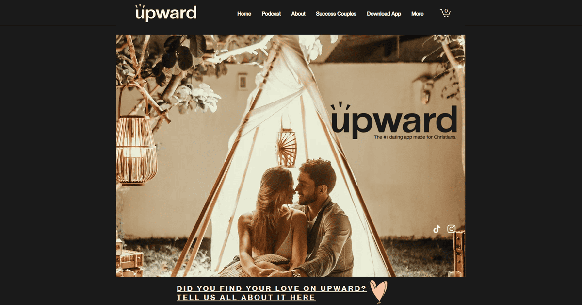 Upward Homepage Screenshot