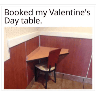 restaurant valentines meme