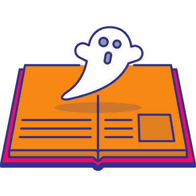 book with ghost icon