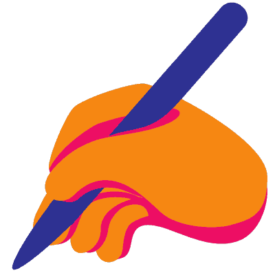 hand with pen icon