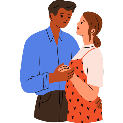 couple holding hands